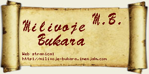Milivoje Bukara vizit kartica